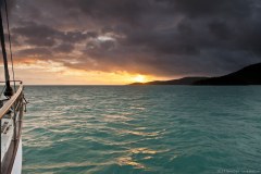 Coucher de soleil dans l'archipel des Whitsunday Islands