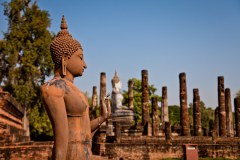 statue-temple-wat-sa-si-sukhothai