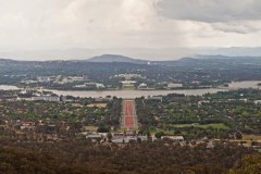 Panoramique de Canberra vu du mont Ainslie