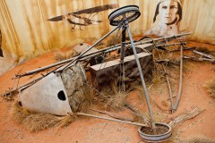 Les restes de l'avion Kookaburra crashé en 1929, ayant passé plus de 50 ans dans le désert de Tanami. Cultural Precinct d'Alice Springs