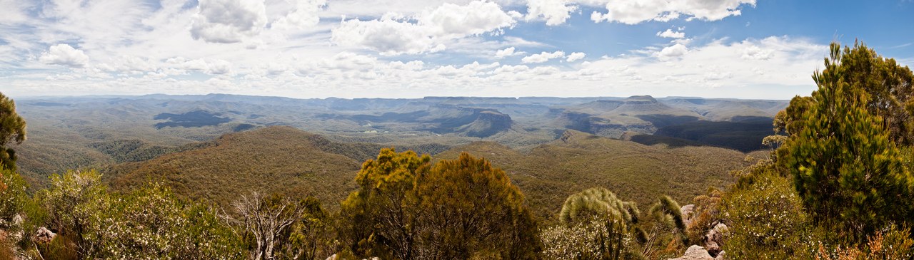 Panorama depuis le sommet de Pigeon House Mountain, Australie