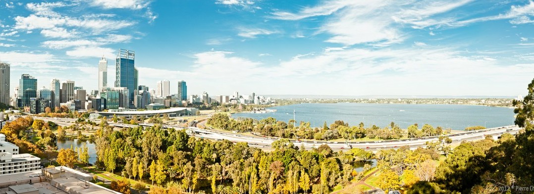Panoramique Perth depuis Kings Park WA Australie