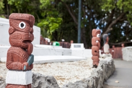 Statue maori, village Maori de Whakarewarewa