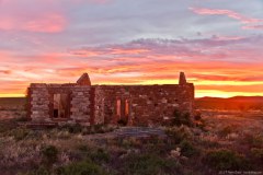 Ruine au coucher du soleil