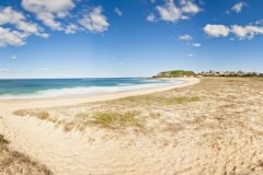 Panoramique depuis la plage de Newcastle