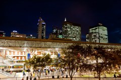 La ville de nuit depuis le Art Centre