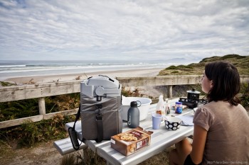 Petit-déjeuner face à la mer en Tasmanie