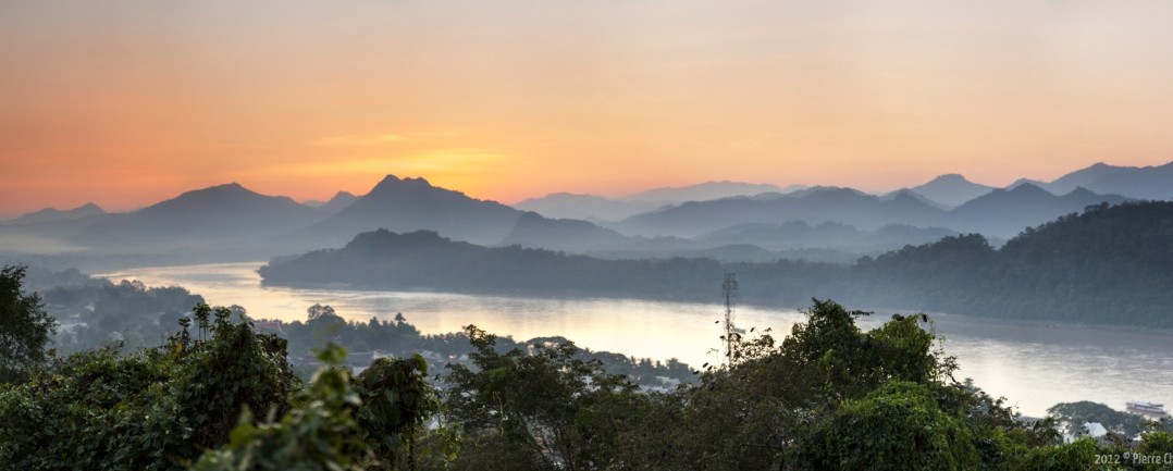 Panoramique du mont Phou Si Luang Prabang Laos