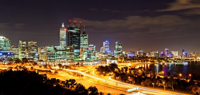 Panoramique nocturne de Perth
